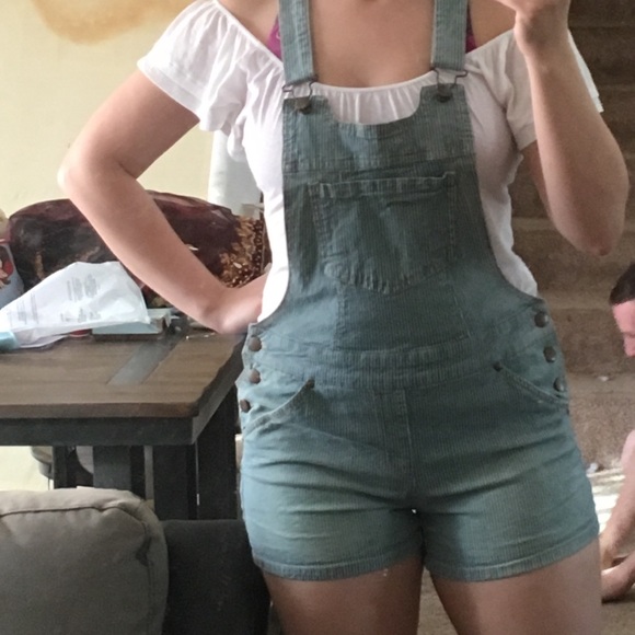 Forever 21 Denim - Cute stripe Overalls